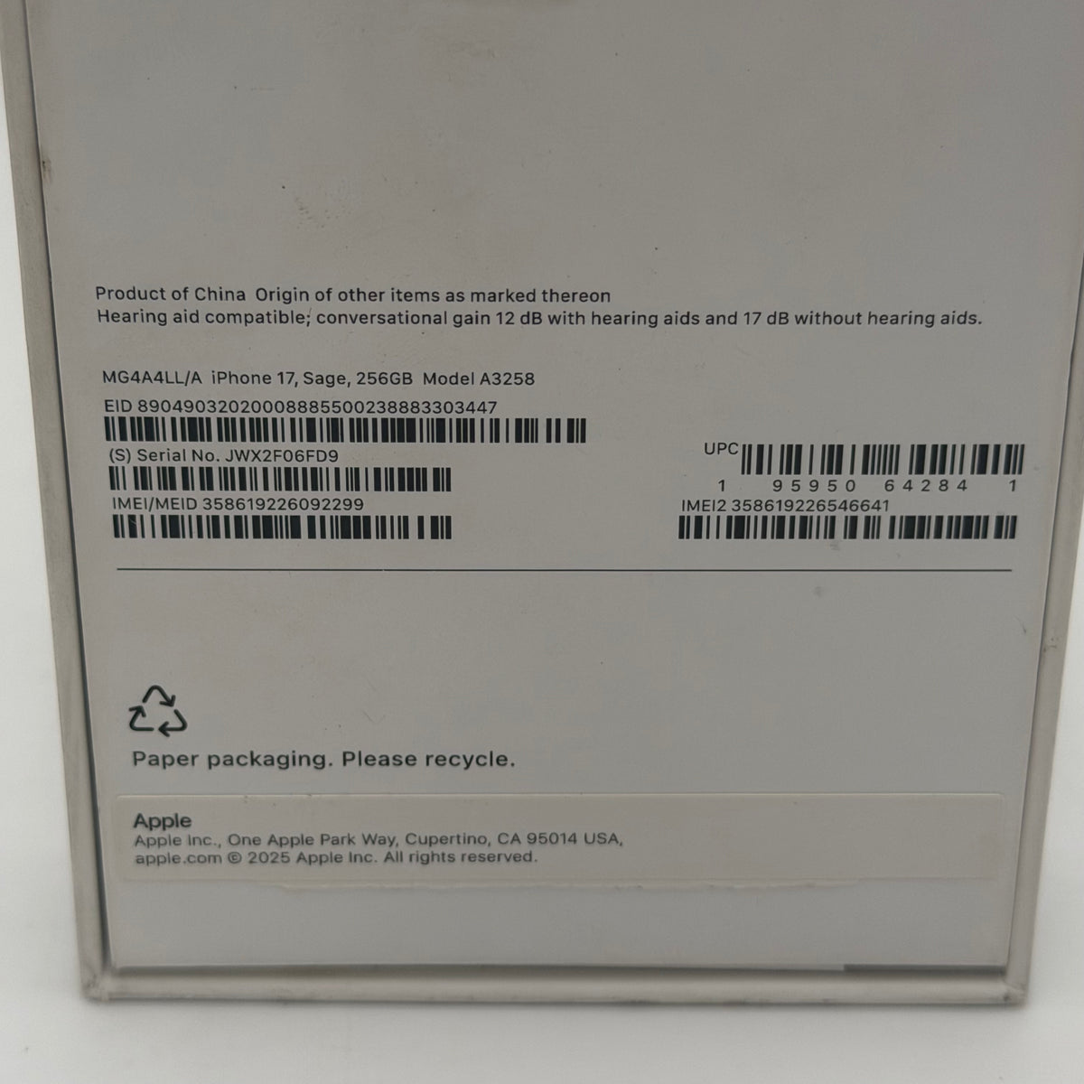 Apple iPhone 17 Green Used - A