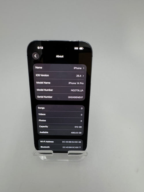 Apple iPhone 14 Pro 512GB Unlocked Purple - Used C READ