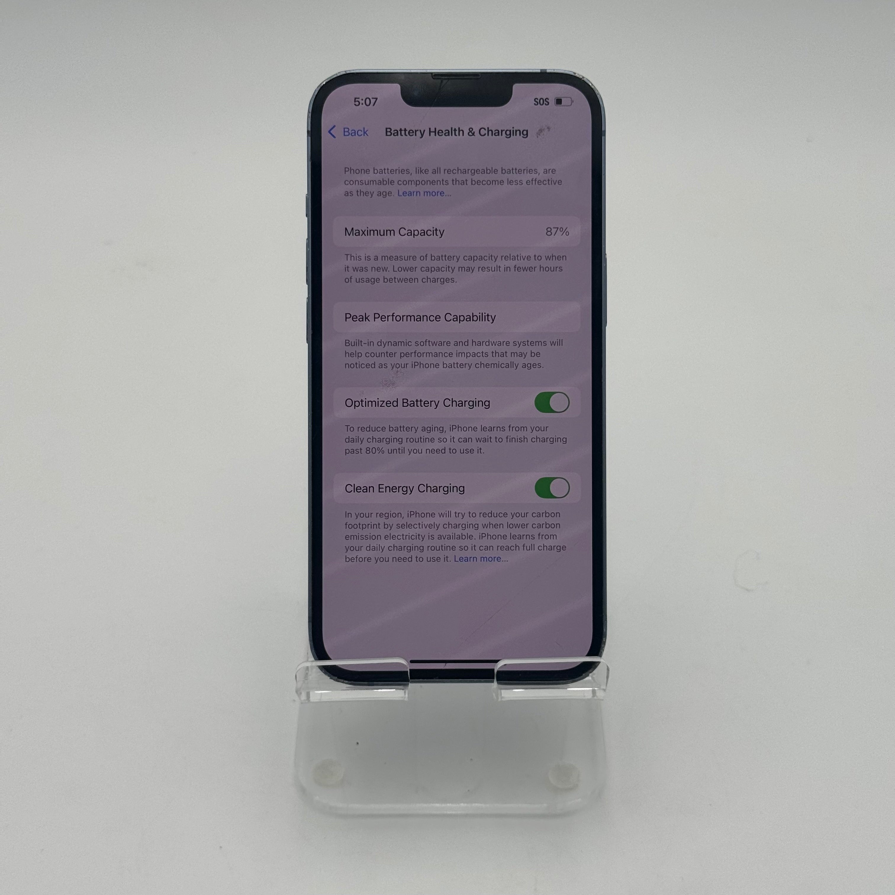 Apple iPhone 14 128GB Blue Unlocked - CRACKED BACK