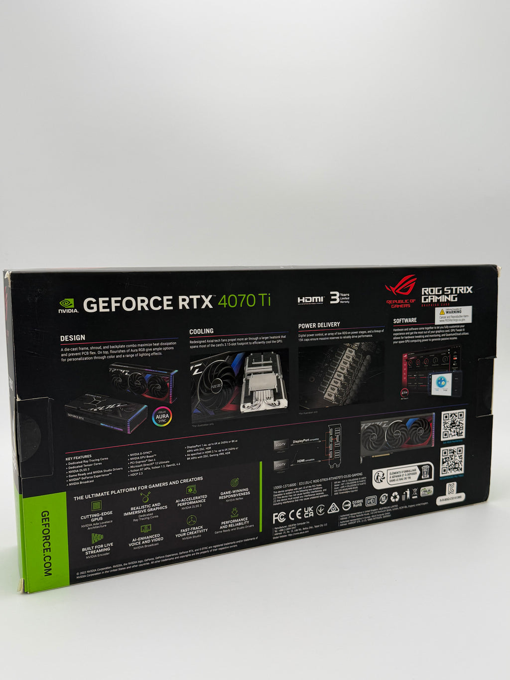 Asus ROG STRIX GeForce RTX 4070 Ti 12GB OC Graphics Card - Black