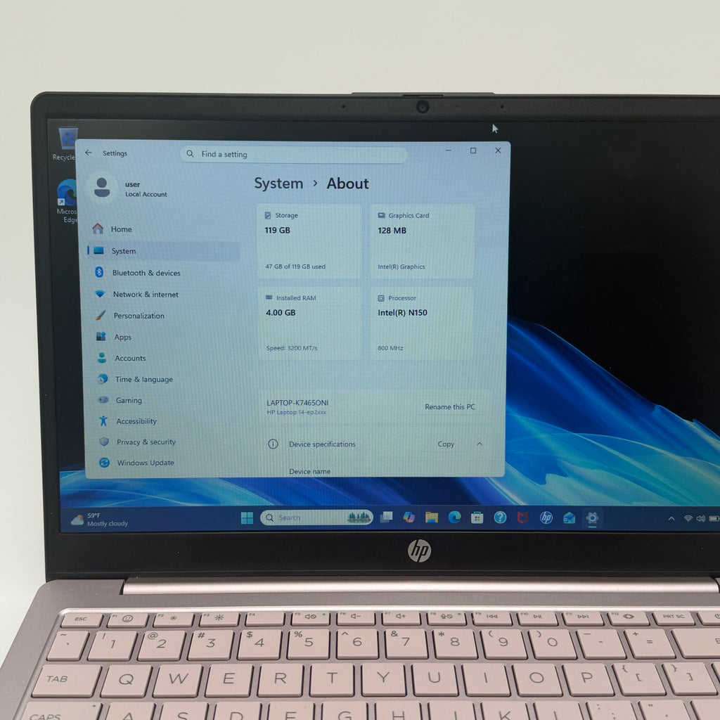 HP 14-ep2011wm 14-inch Core i5 4GB RAM 128GB Laptop Pink