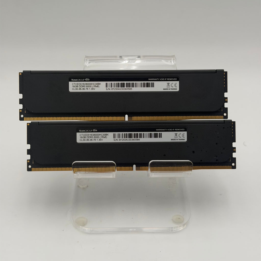 t create Expert DDR5 6000MHz 16GBx2 Black RAM Used - A
