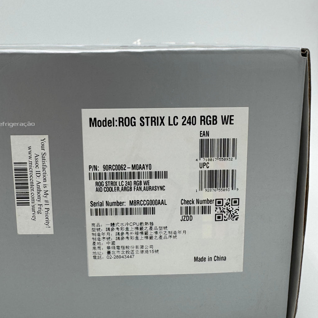 ASUS ROG STRIX LC 240 RGB White Edition Liquid CPU Cooler **READ**