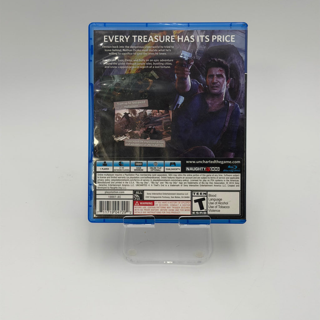 Uncharted 4: A Thief's End Sony Playstation 4 PS4 - Complete In Box