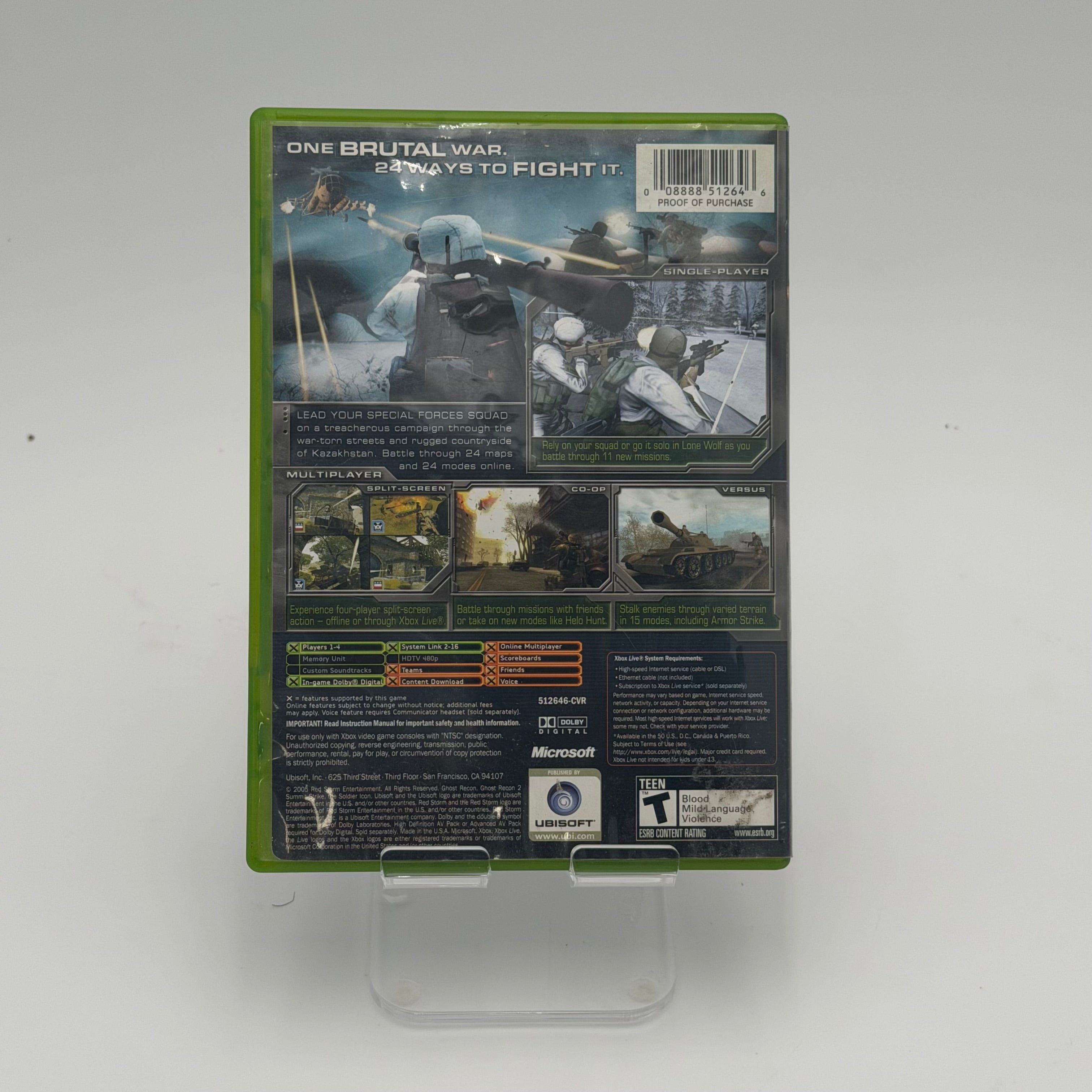 Tom Clancy's Ghost Recon 2: Summit Strike (Microsoft Xbox, 2005) - Complete