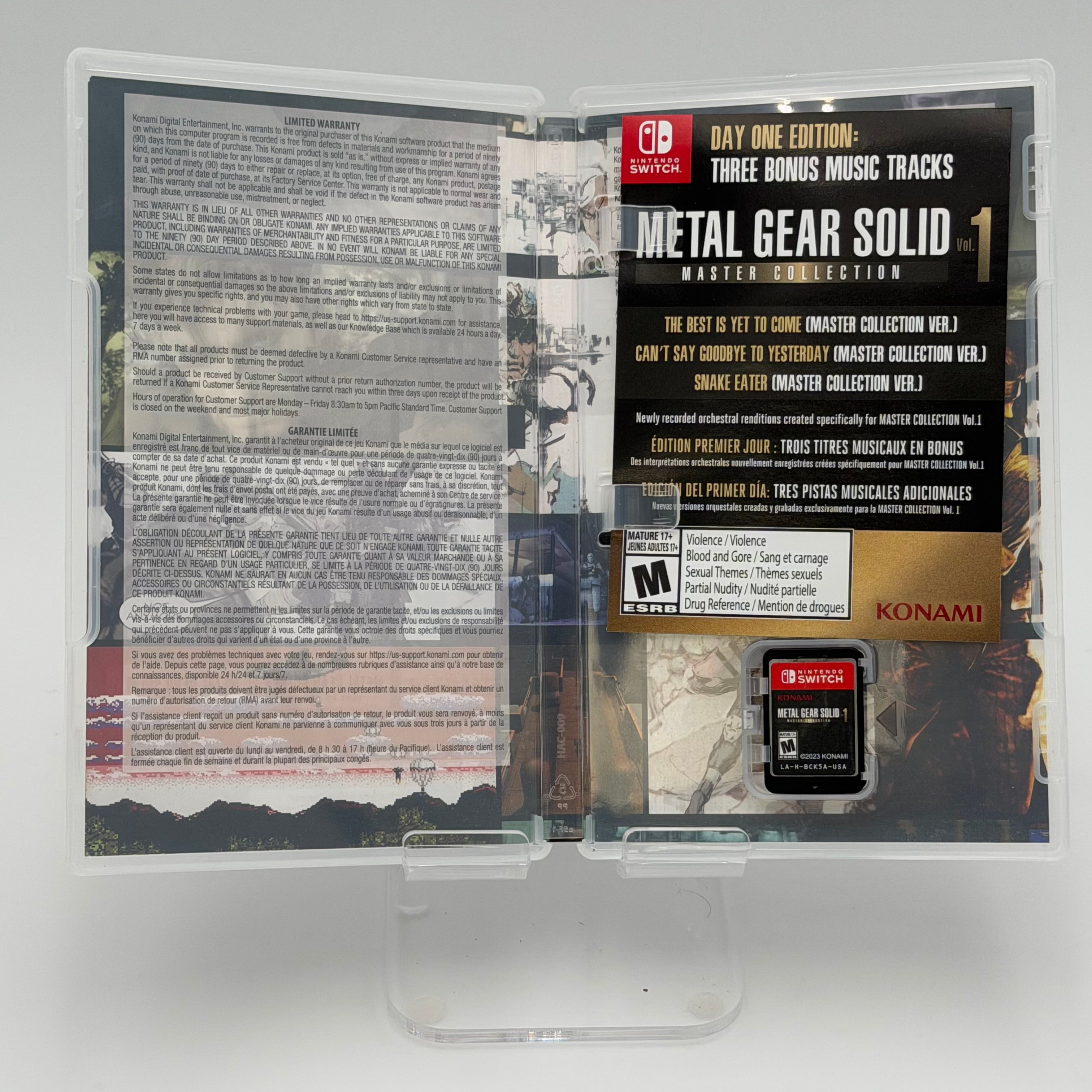 Nintendo Switch Metal Gear Solid Vol 1 Master Collection Used