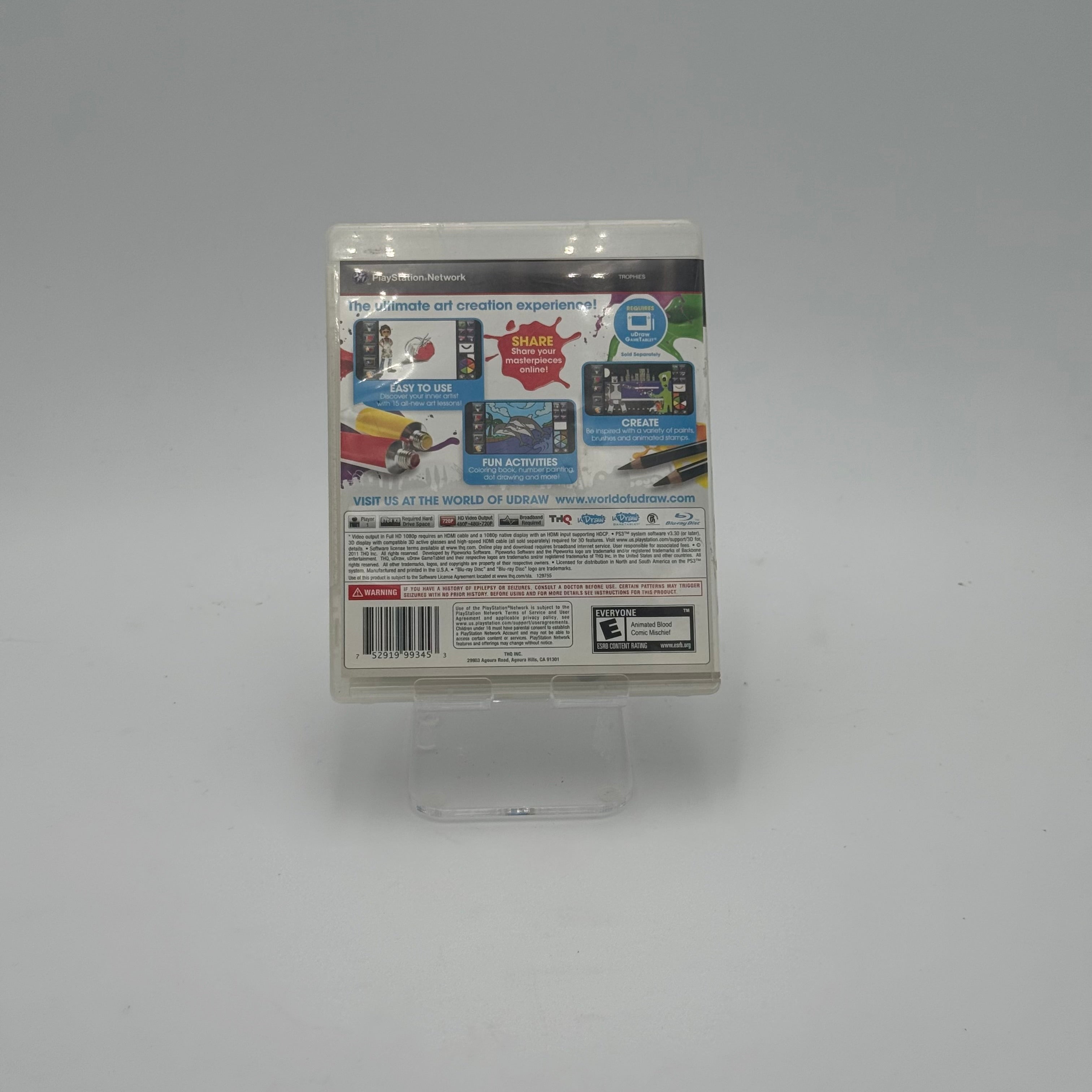 uDraw Studio Instant Artist Video Game, Ps3, Pre-Owned