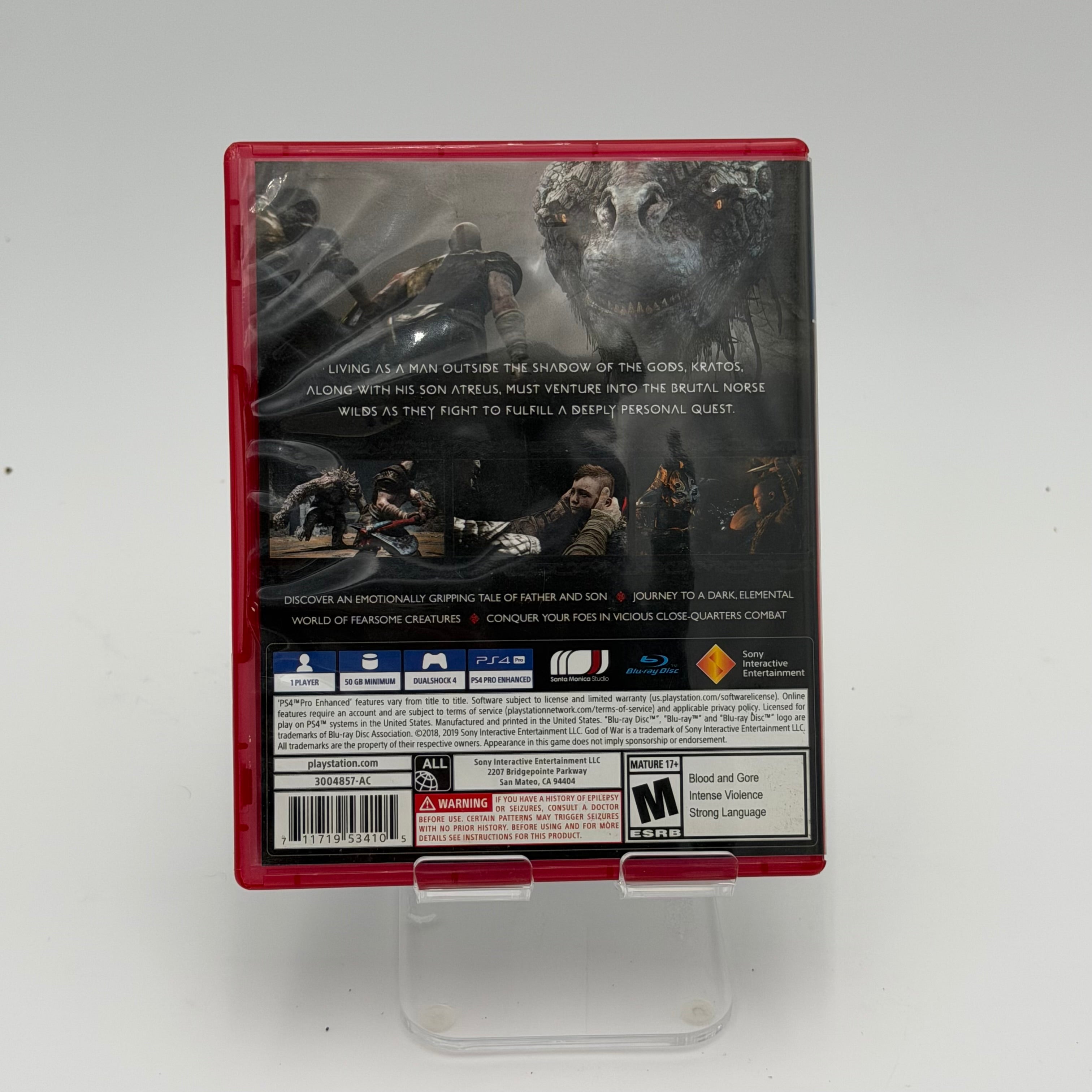 God of War PlayStation Hits (Sony PlayStation 4, 2018) - Complete