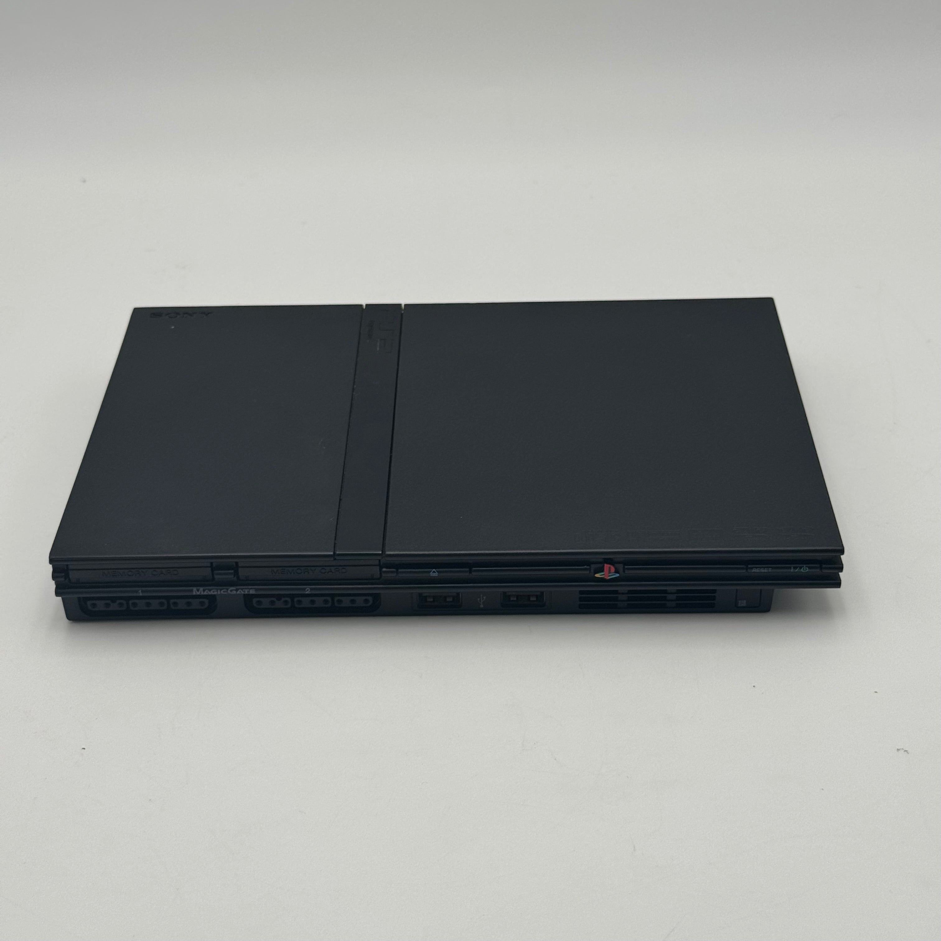 Broken Sony PlayStation 2 Slim (SCPH-75001) w/Power Cord Unreadable Disc