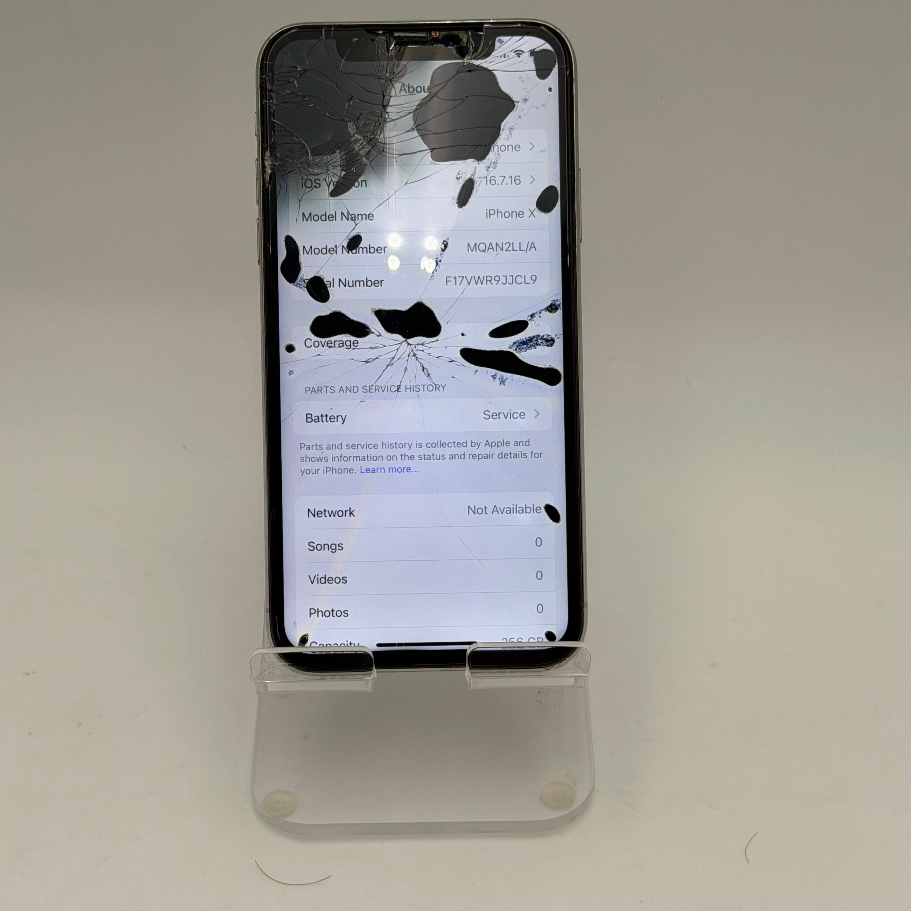 Apple iPhone X 64GB Black - Broken