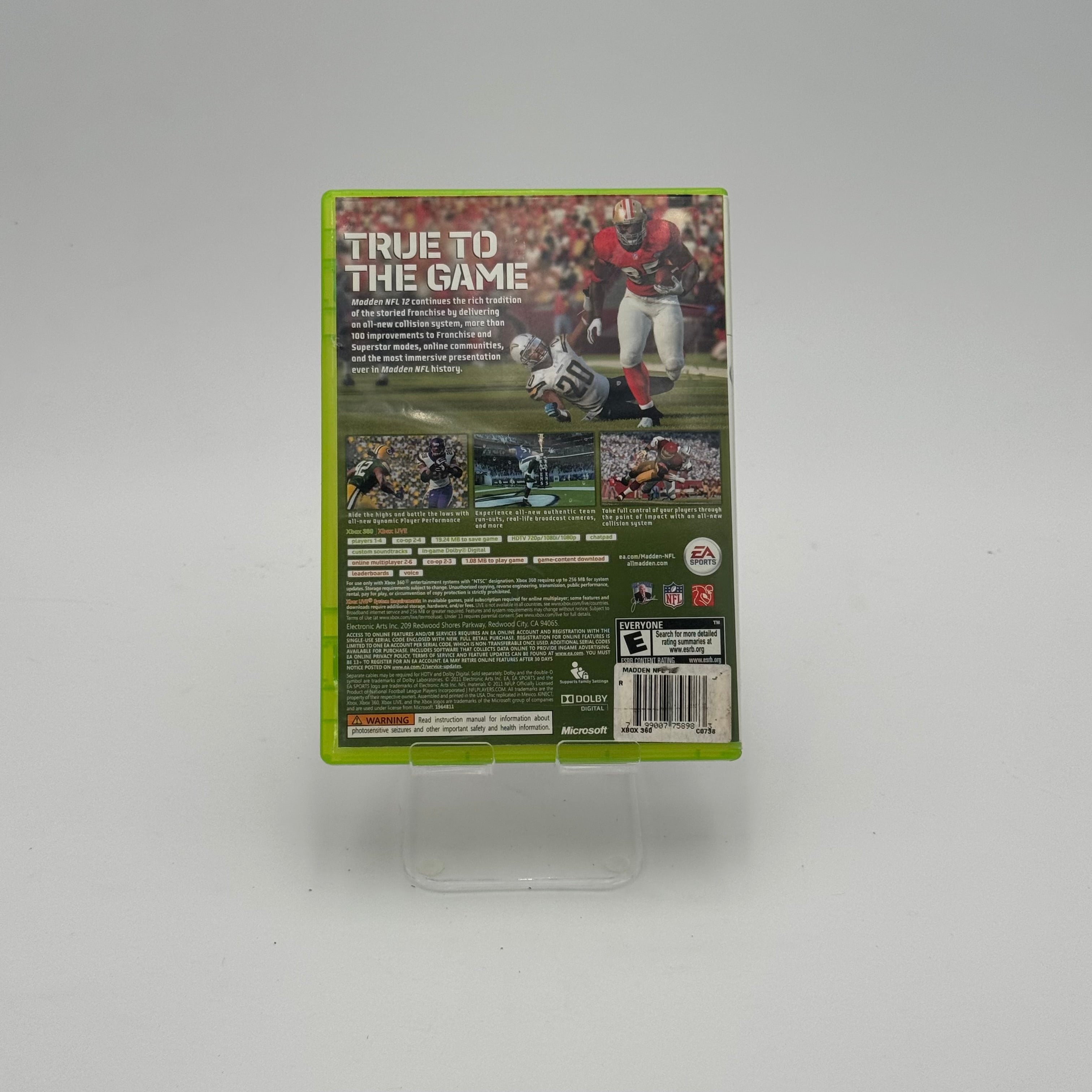 EA Sports Madden NFL 12 Xbox 360, Pre-Owned