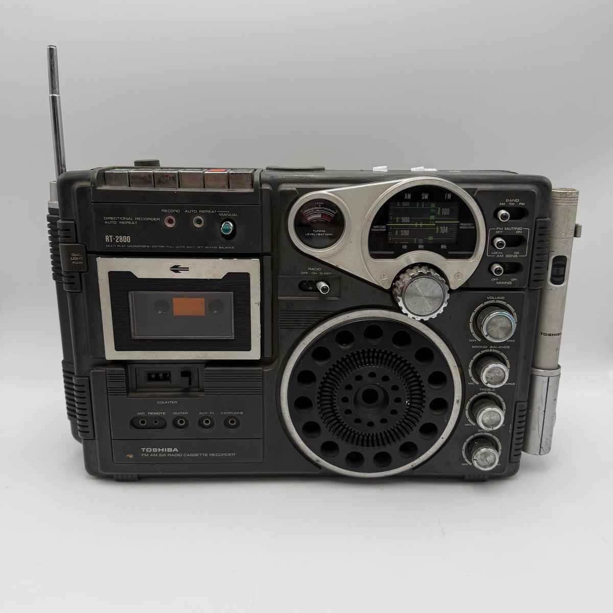Toshiba RT-2800 Boombox Speaker Black Broken