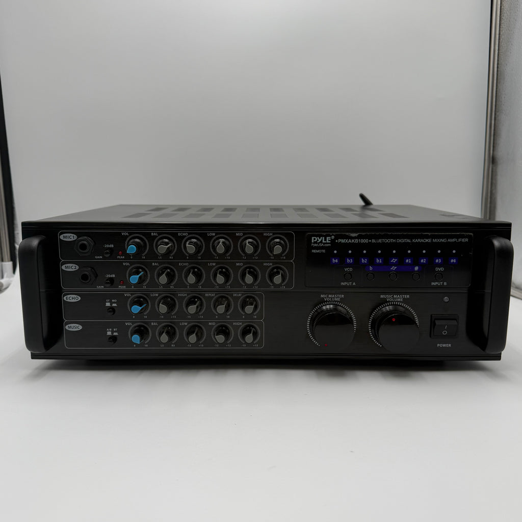 Pyle Pro 1000-Watt Wireless Bluetooth Stereo Mixer Karaoke Amplifier