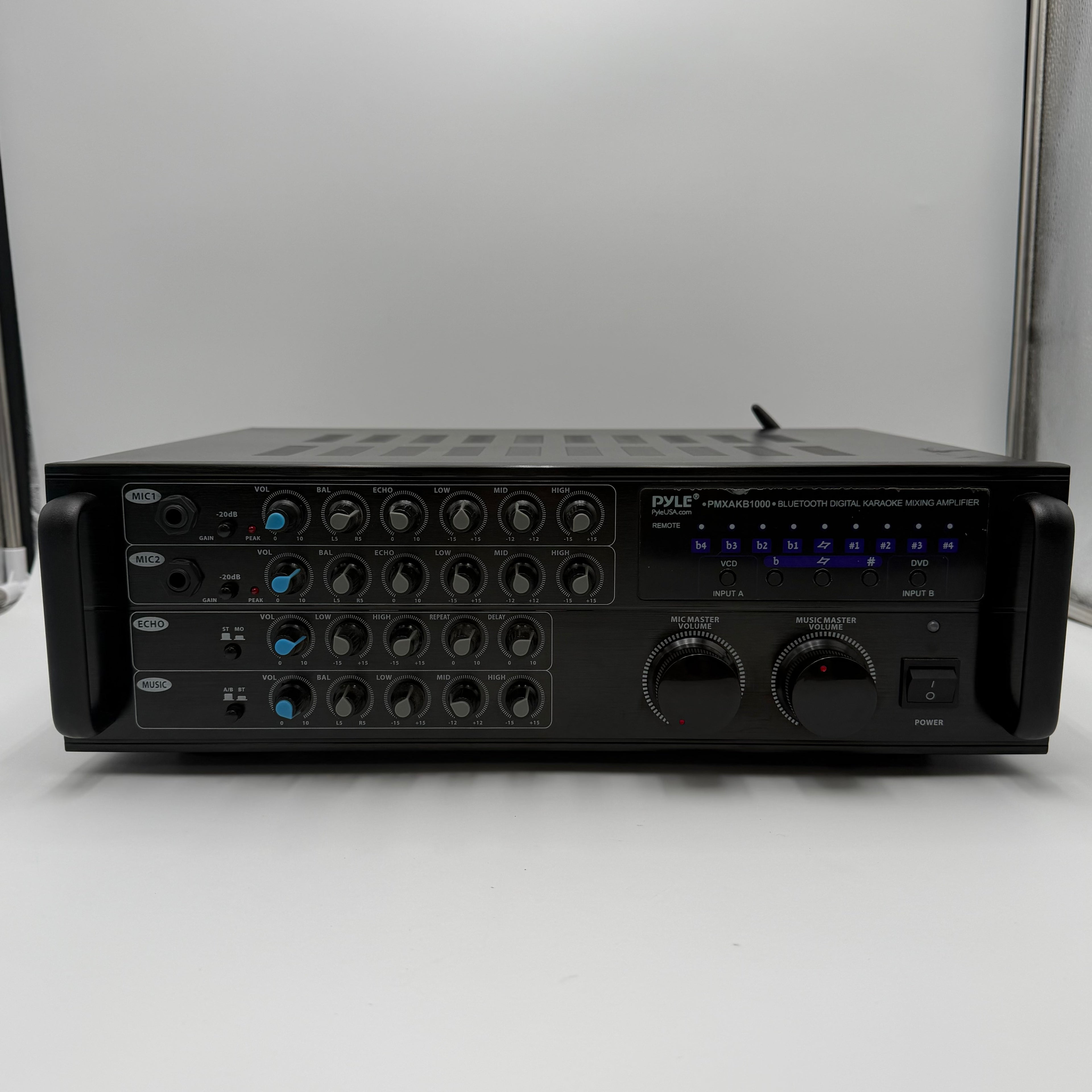 Pyle Pro 1000-Watt Wireless Bluetooth Stereo Mixer Karaoke Amplifier