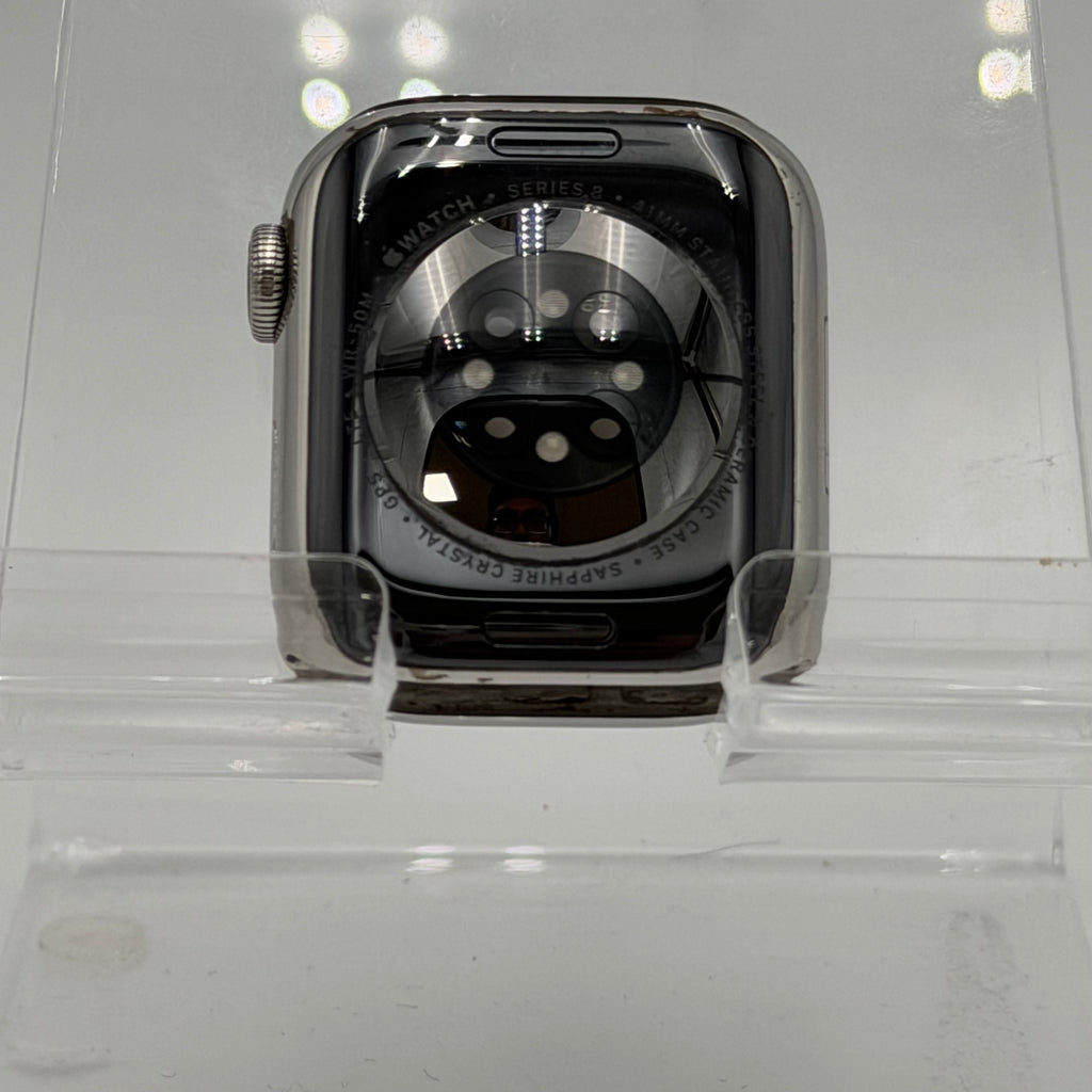 Apple Watch Series 8 Cellular A2772 41mm Stainless Steel Smart Watch