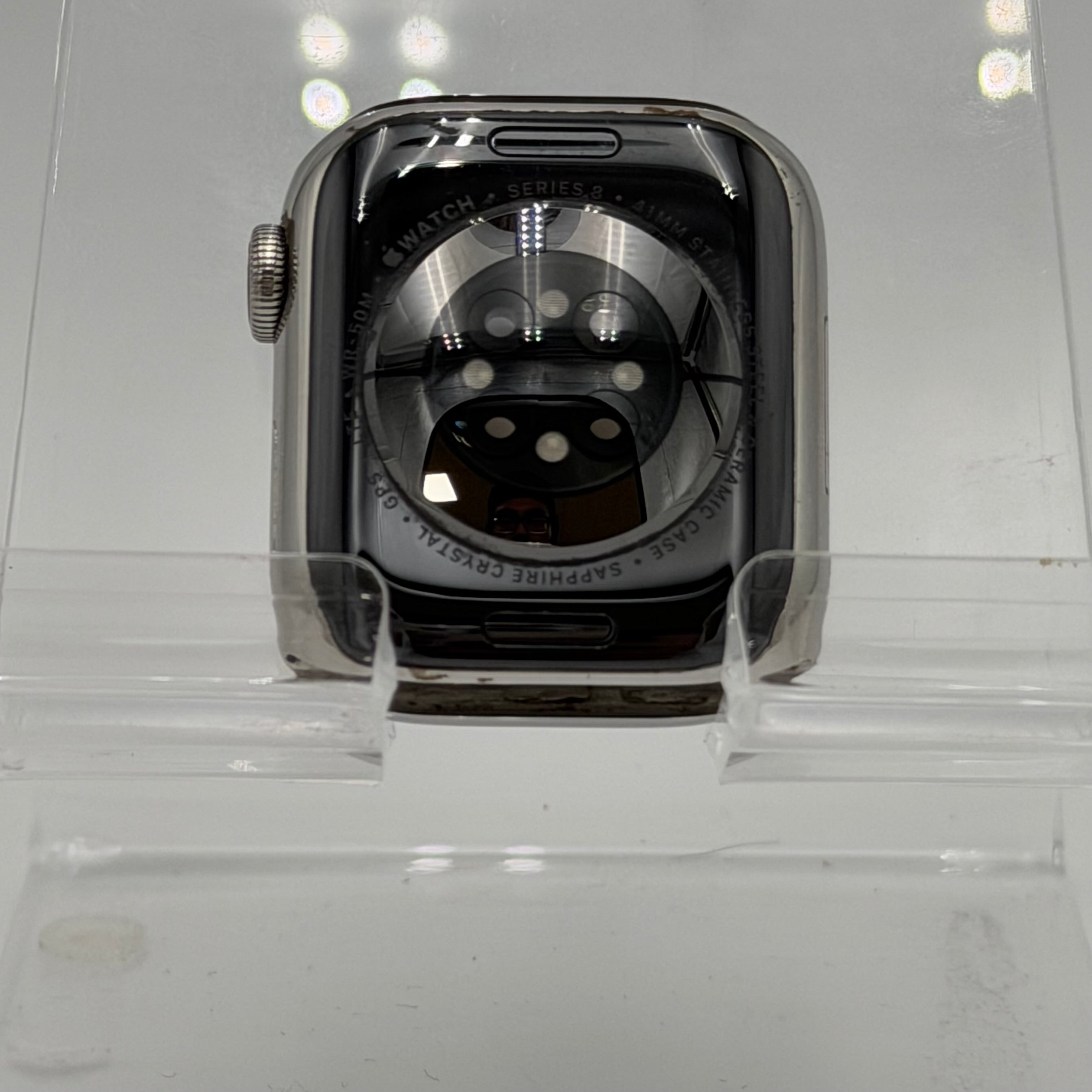 Apple Watch Series 8 Cellular A2772 41mm Stainless Steel Smart Watch