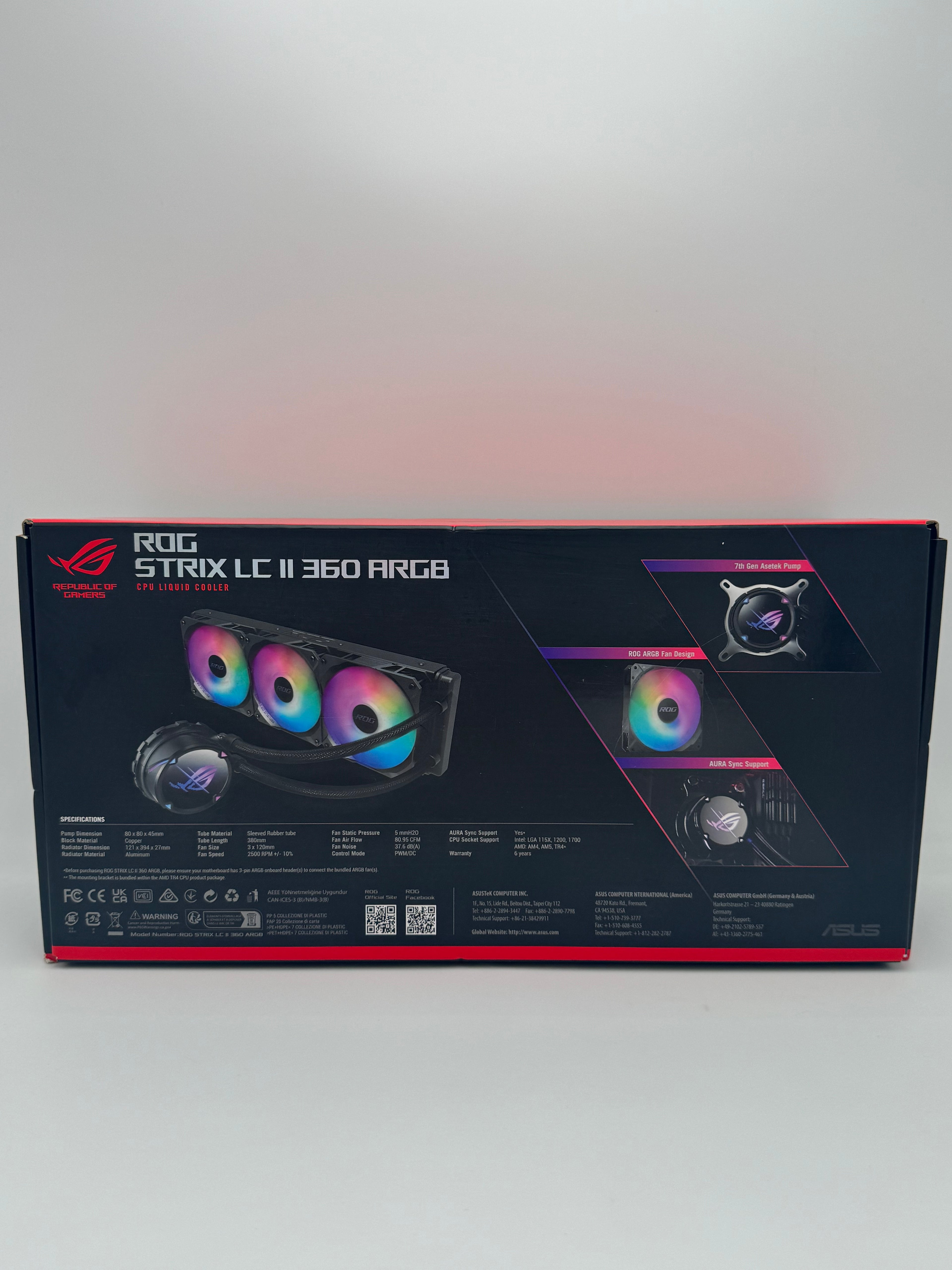 ROG STRIX LC II 360 ARGB CPU Liquid Cooler Black