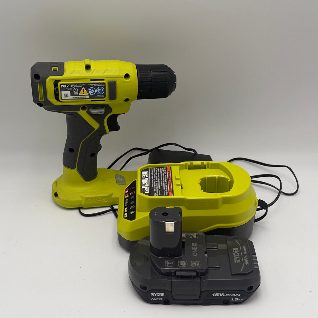 Ryobi PCL201 Drill Power Tool Green Used - A