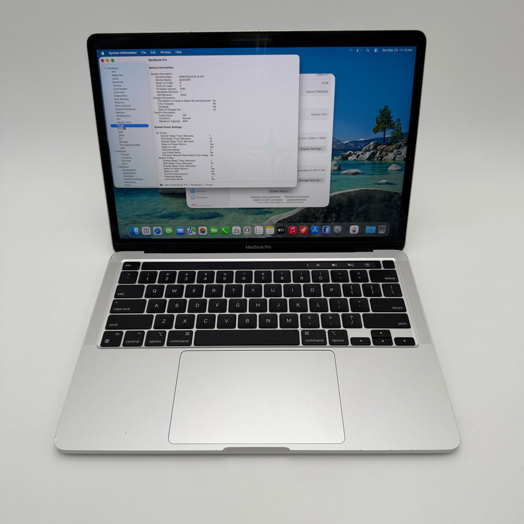 Apple MacBook Pro 13" 2020 - A2338 - M1 8-Core 3.20GHz -8GB - 256GB SSD Read