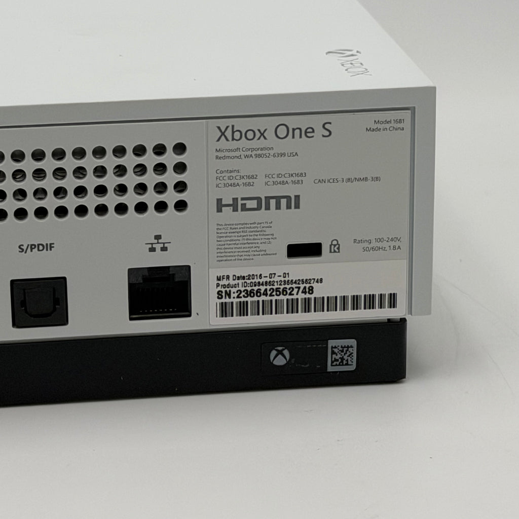 Microsoft Xbox One S 500GB Console -With Box, Cables - Excellent Condition