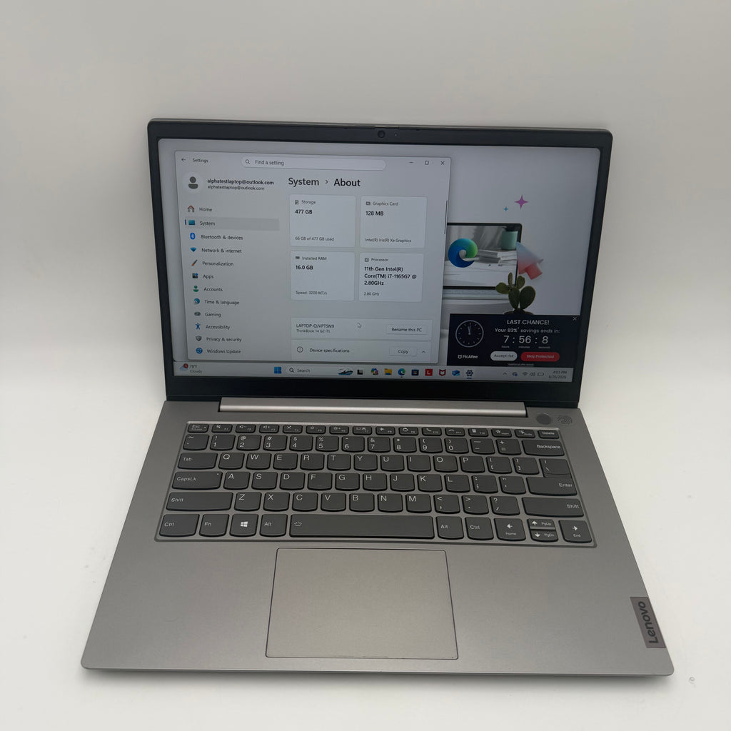 Lenovo ThinkBook 14 G2 ITL 512GB 16GB i7-1165G7
