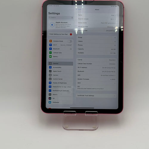 Apple iPad 10th Gen A2757 64GB Pink WiFi + Cellular Unlocked - Used A Tablet