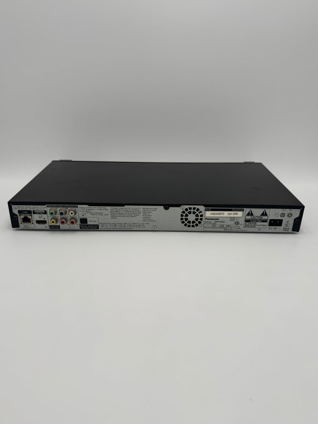 Panasonic DMP-BD60 DVD Player Black