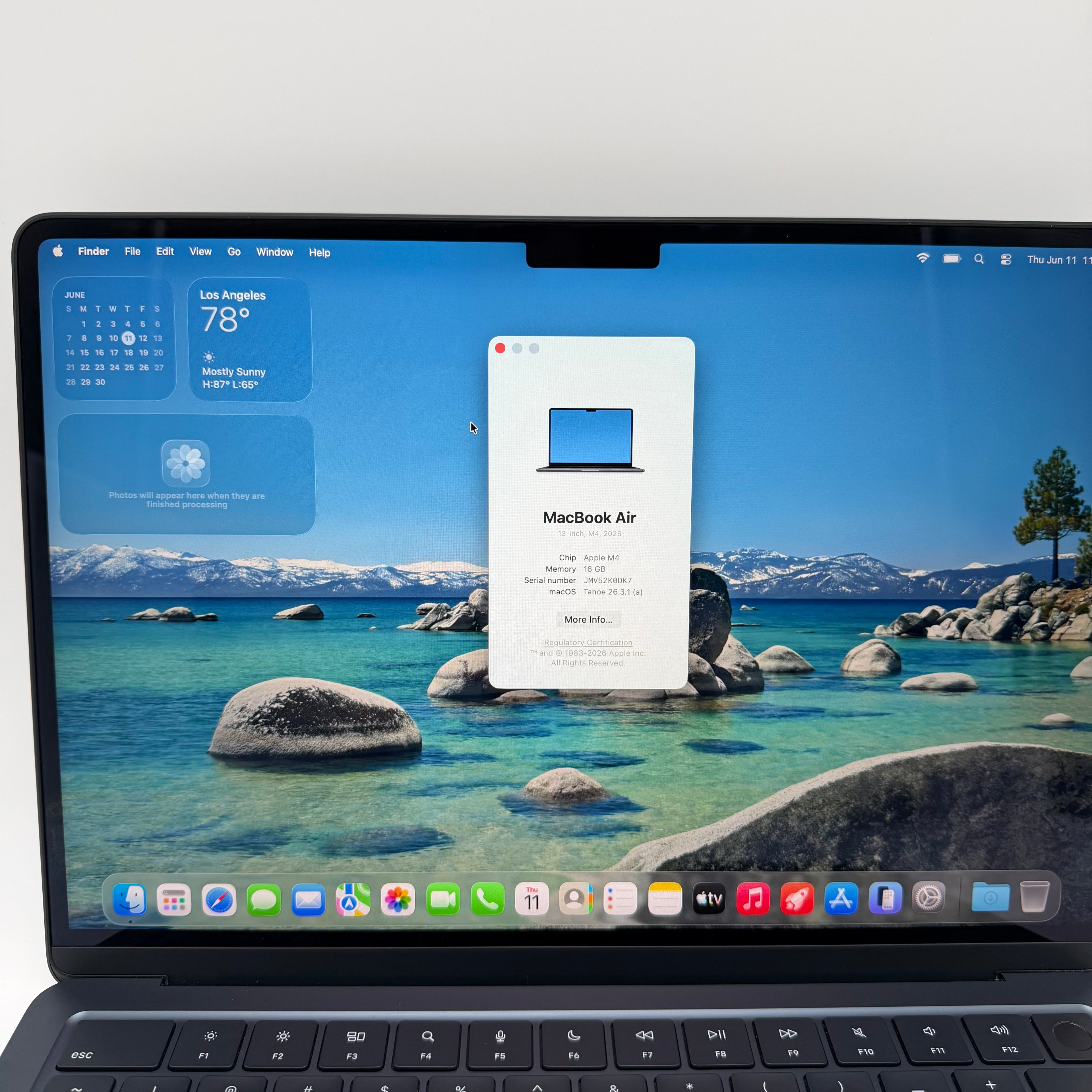 Apple MacBook Air 13" M4 A3240 2025 Blue 16GB RAM 512GB SSD