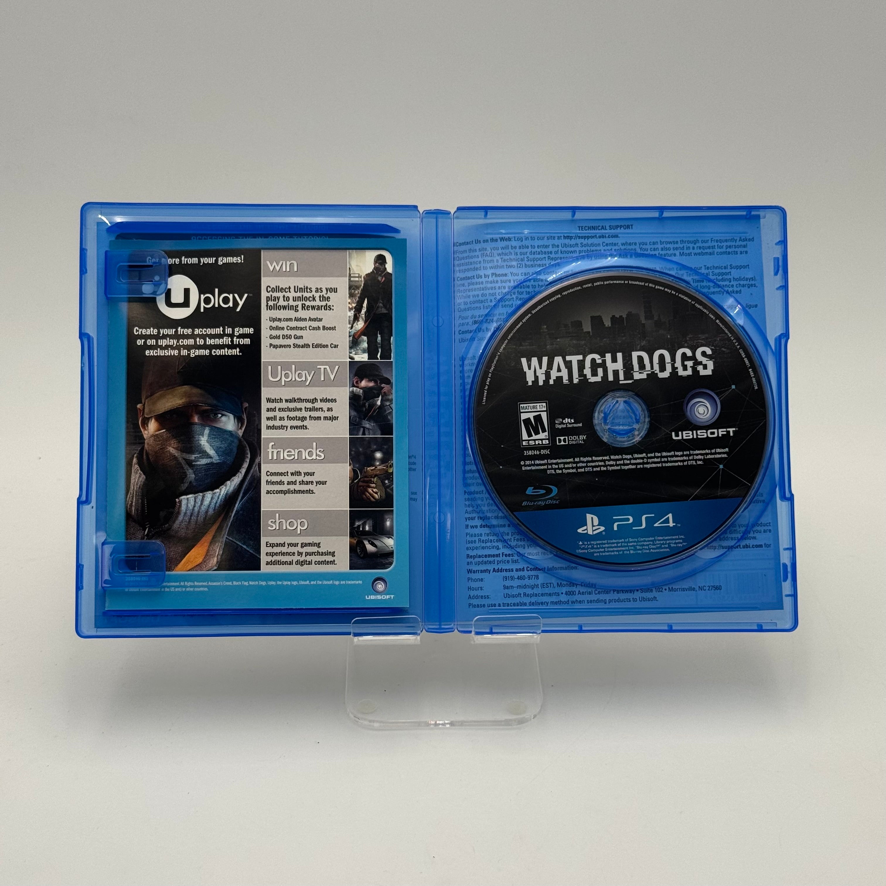 PlayStation 4 PS4 Watch Dogs Video Game - Tested/Working