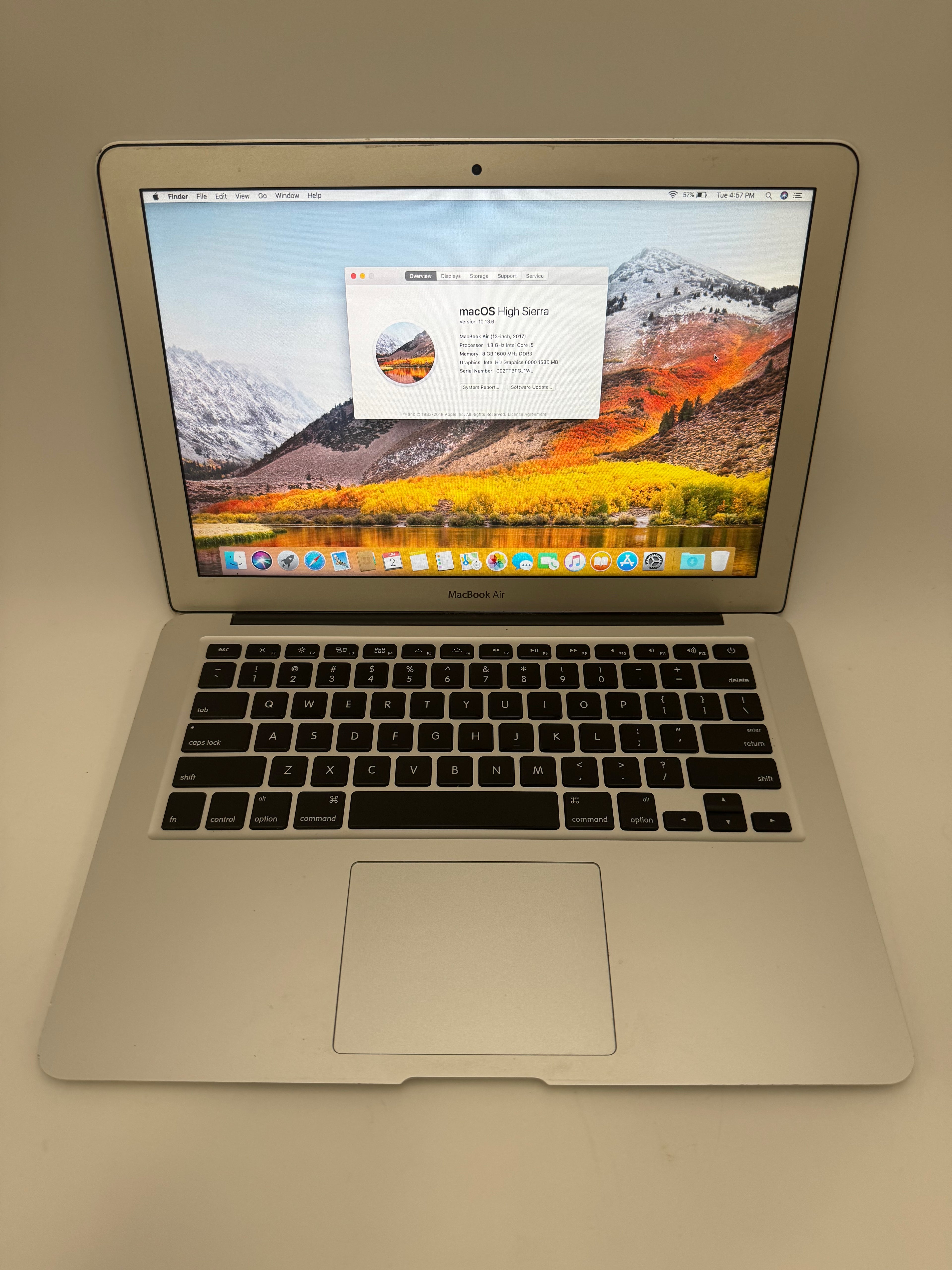 Apple MacBook Air 13" A1466 2012 128GB 4GB Core i3 Silver