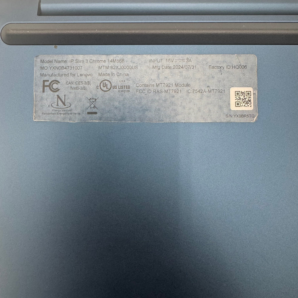 Lenovo Chromebook IdeaPad Slim 3 Chrome 14M868 13" Intel Celeron 4GB RAM 64GB SSDLaptop