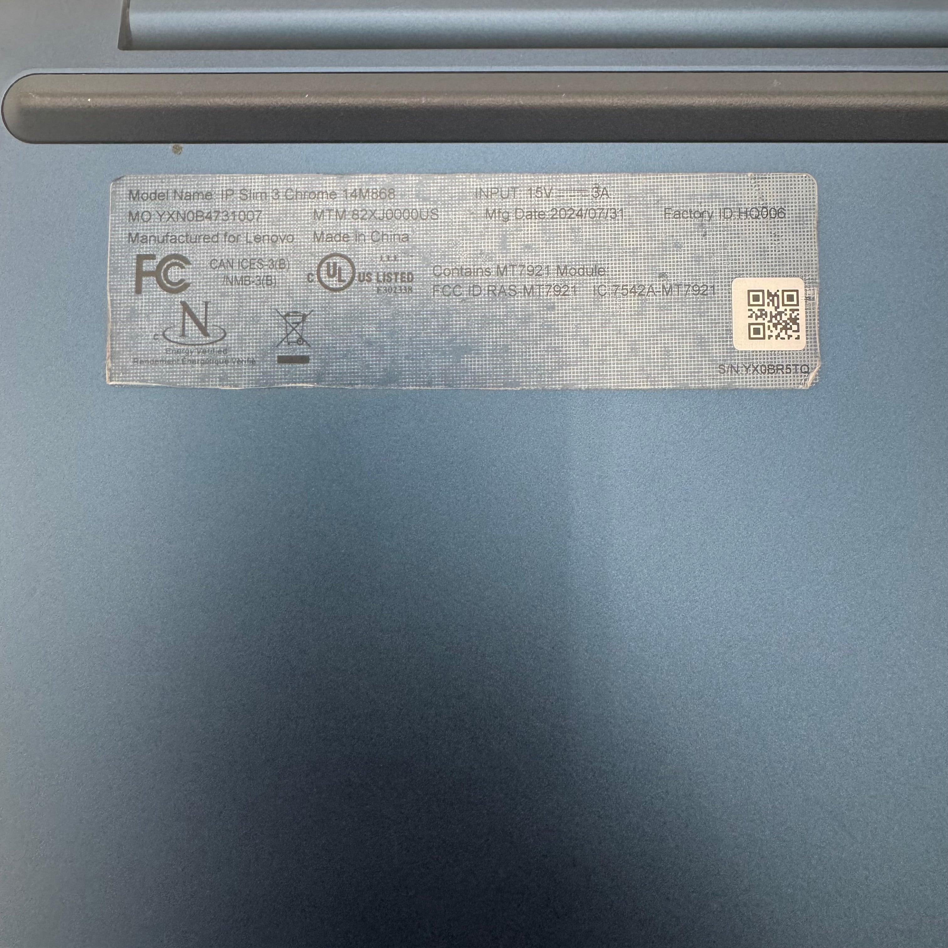 Lenovo Chromebook IdeaPad Slim 3 Chrome 14M868 13" Intel Celeron 4GB RAM 64GB SSDLaptop