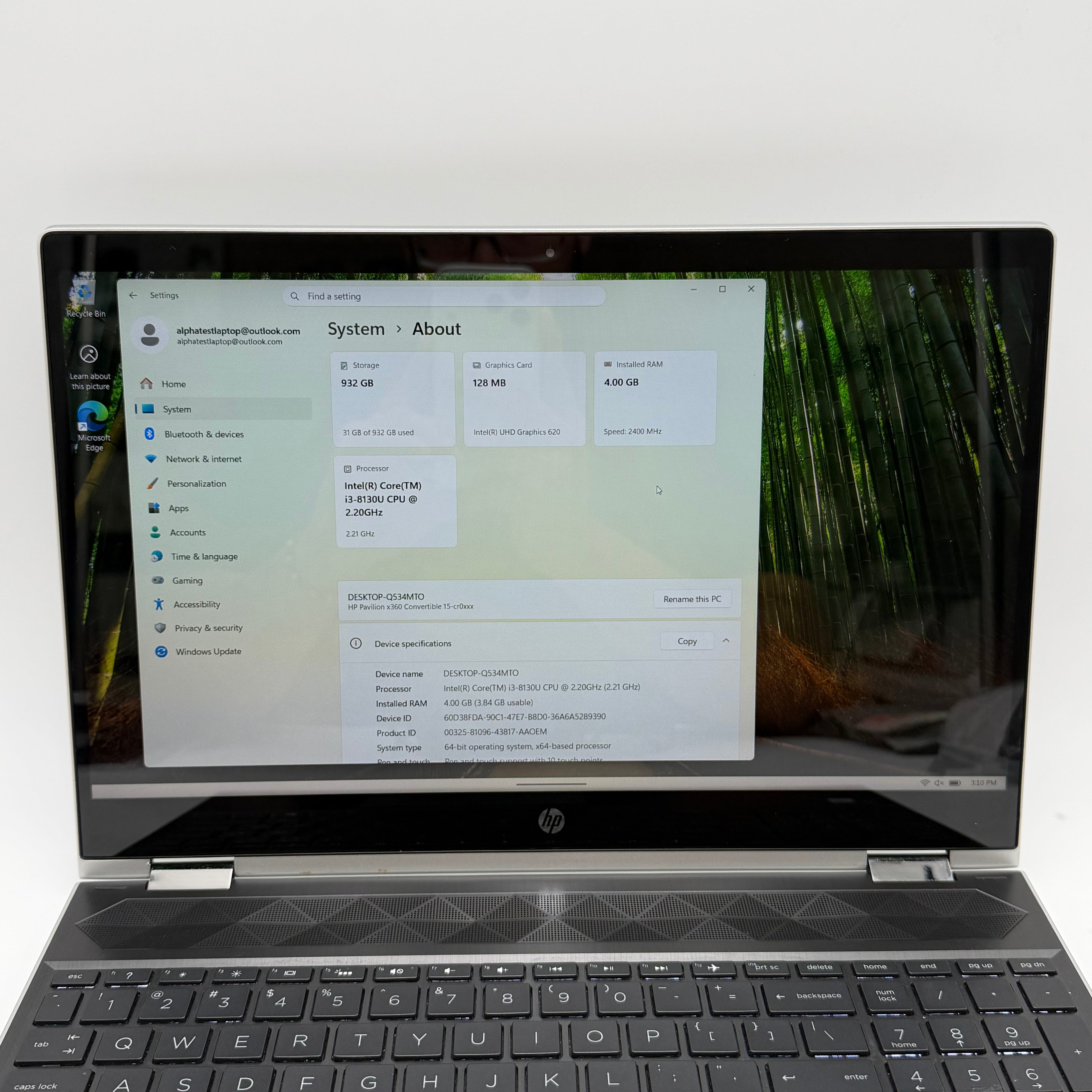 NY09-59185 HP Pavilion x360 15-cr0037wm Laptop