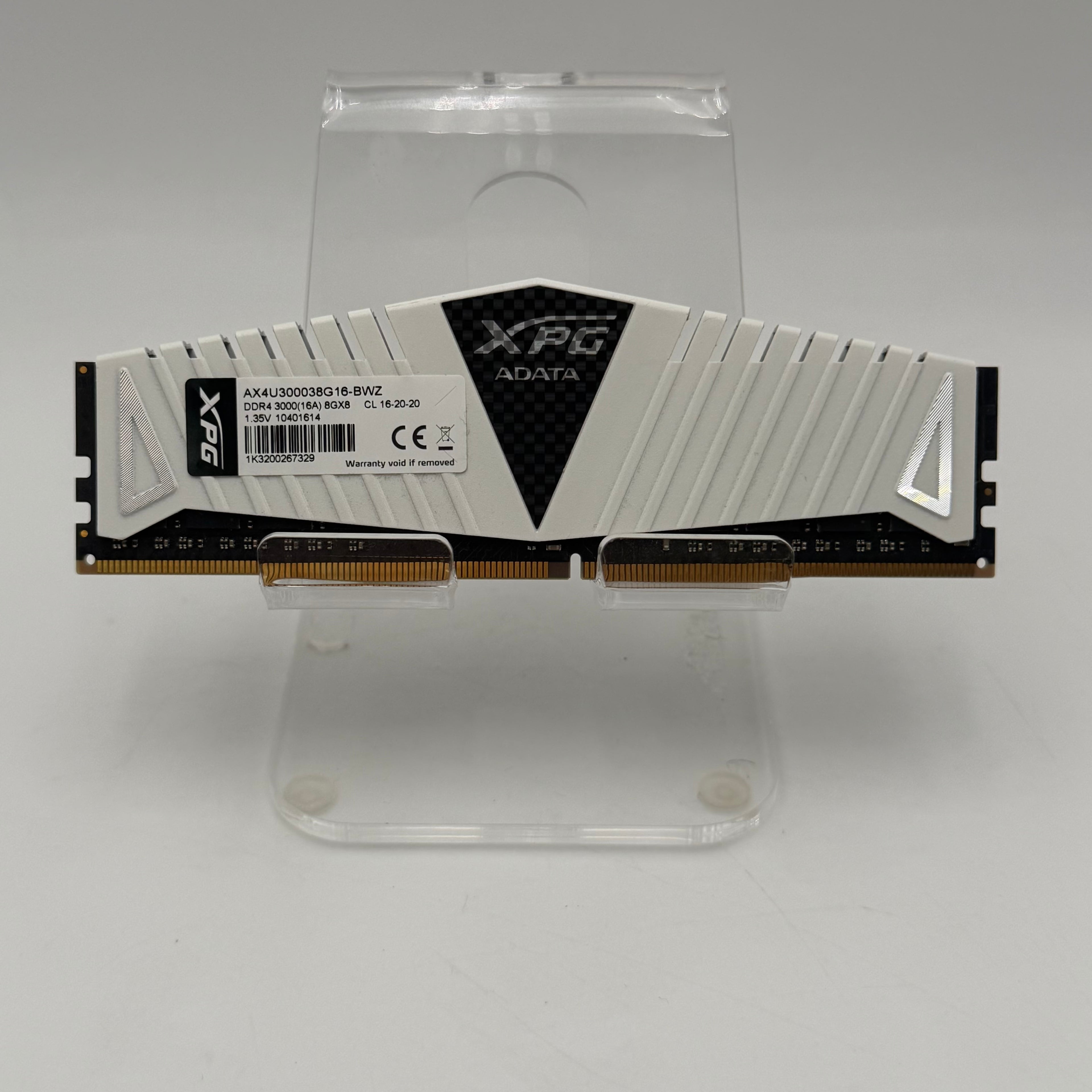 XPG ADATA 8GB DDR4 3000MHz RAM 1x8GB White AX4U300038G16-BWZ