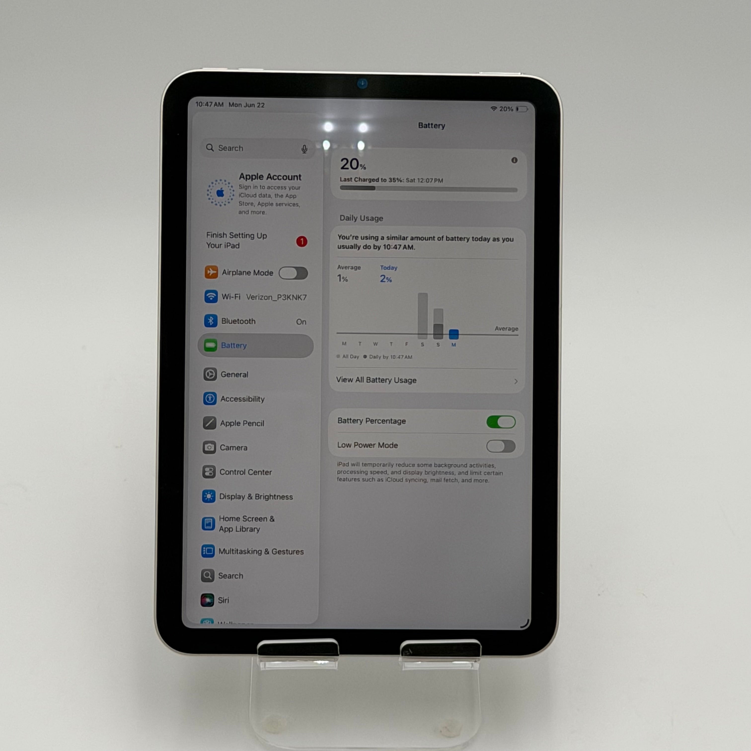 Apple iPad mini (6th Generation) A2567 64 GB, Wi-Fi Only, 8.3 in - Space Gray