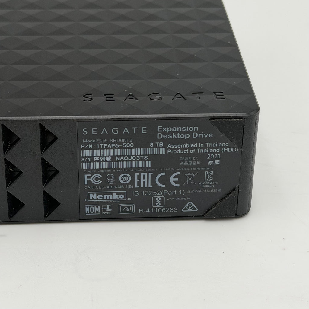 Seagate Expansion Desktop Drive 8TB SRD0NF2 Black Used - A