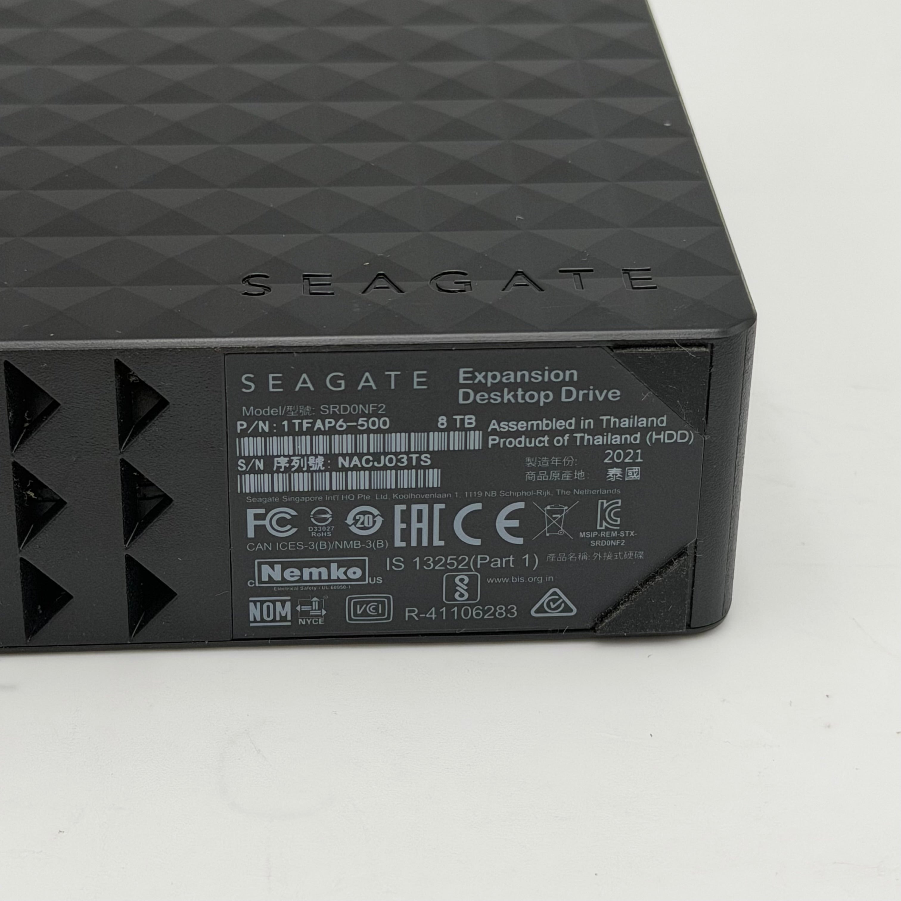Seagate Expansion Desktop Drive 8TB SRD0NF2 Black Used - A