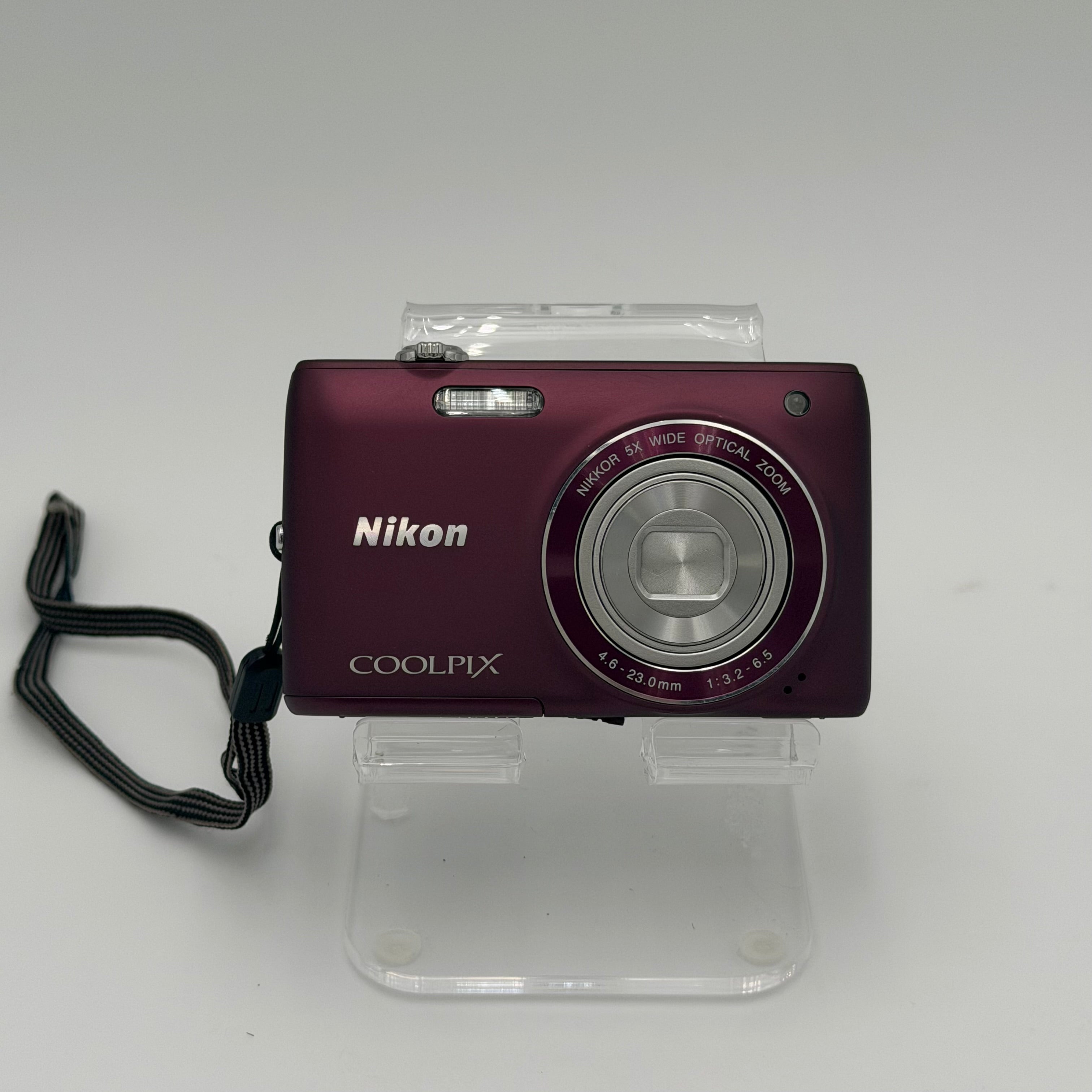 Nikon COOLPIX S4100 Digital Camera Plum 14MP 5X Optical Zoom TESTED NO CHARGER