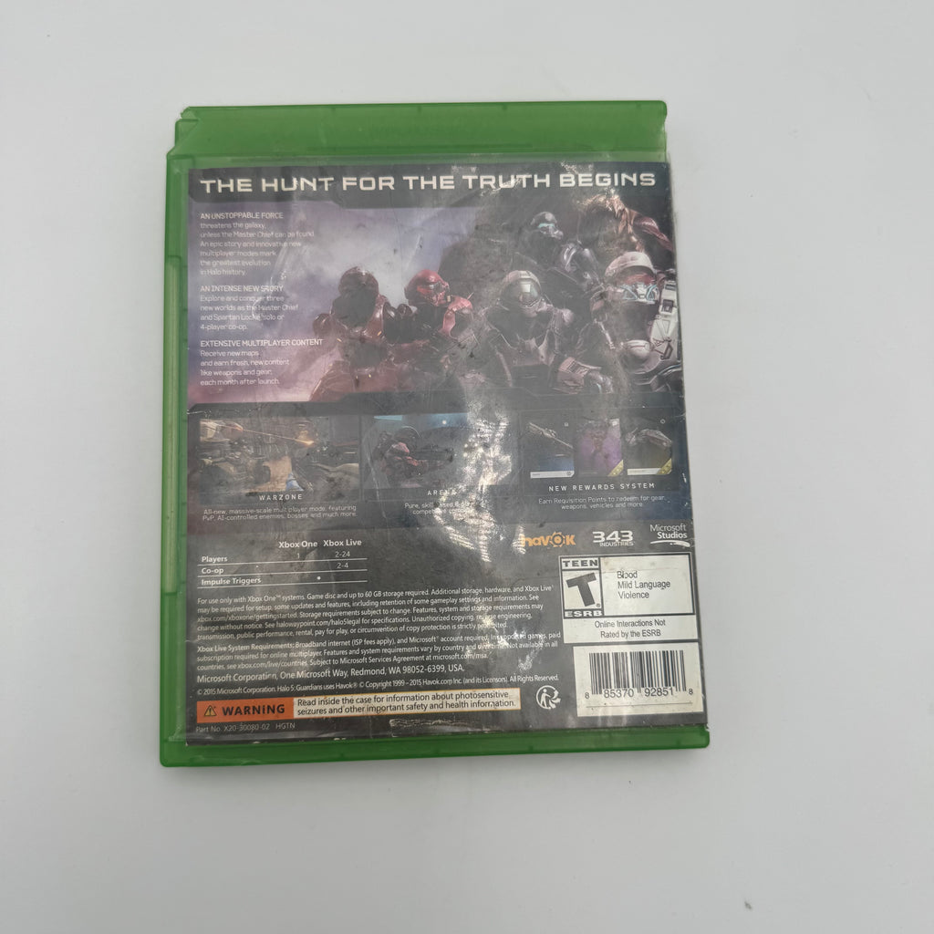 Xbox One Halo 5 Guardians Video Game - Used B - Complete with Case, Manual & Inserts