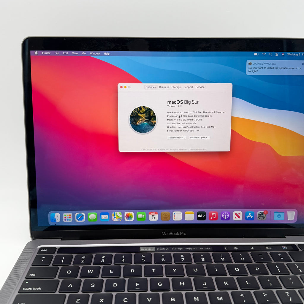 Apple MacBook Pro 13" Core i5 8GB 256GB A2289 2020 Laptop