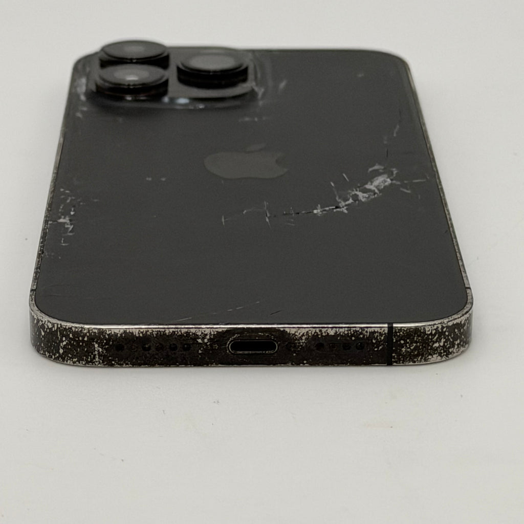 Apple iPhone 14 Pro Max 128GB (UNLOCKED) Black - 78% 🔋 Cracked Back