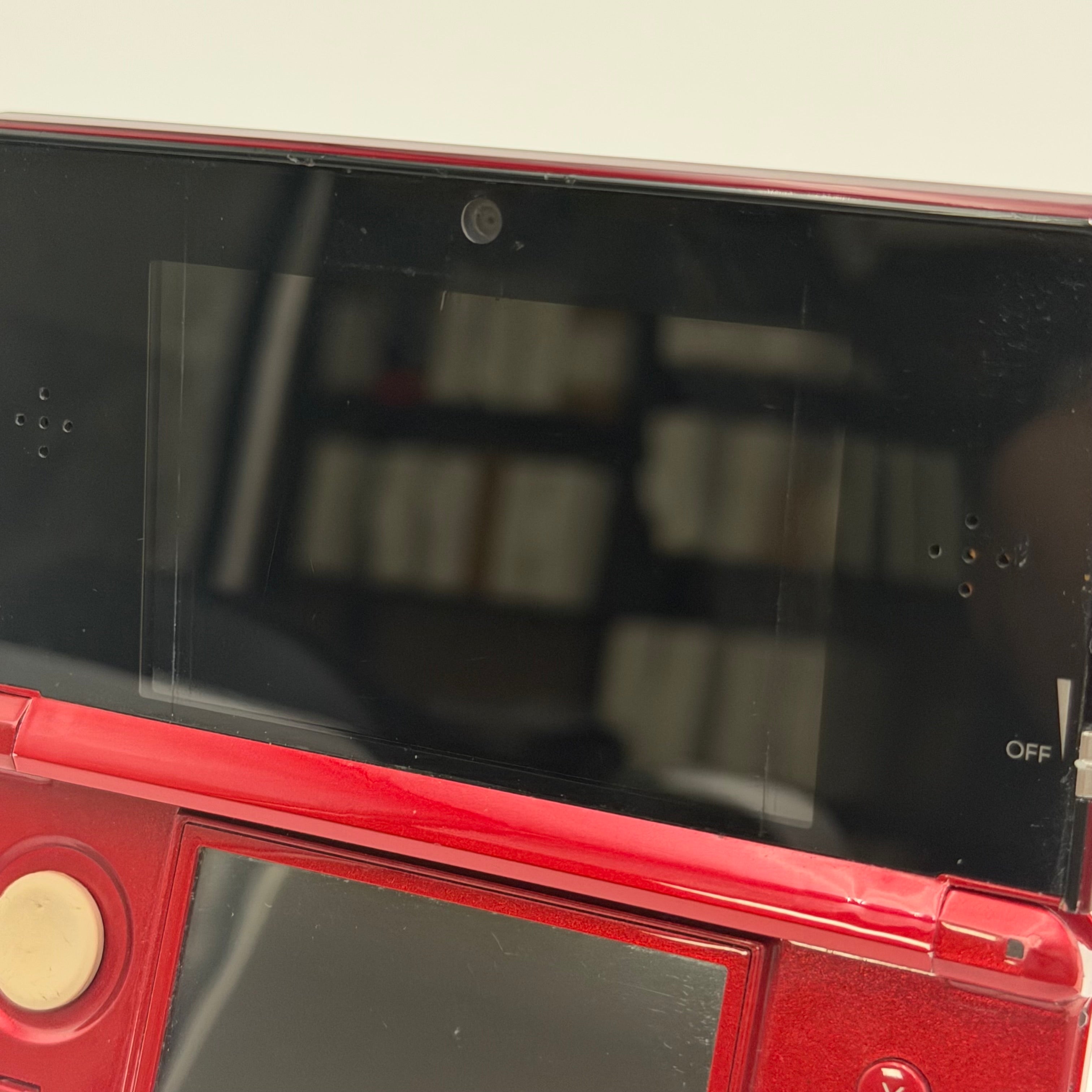 Flame Red Nintendo 3DS (Original) - WORKING - Includes Charger and Stylus