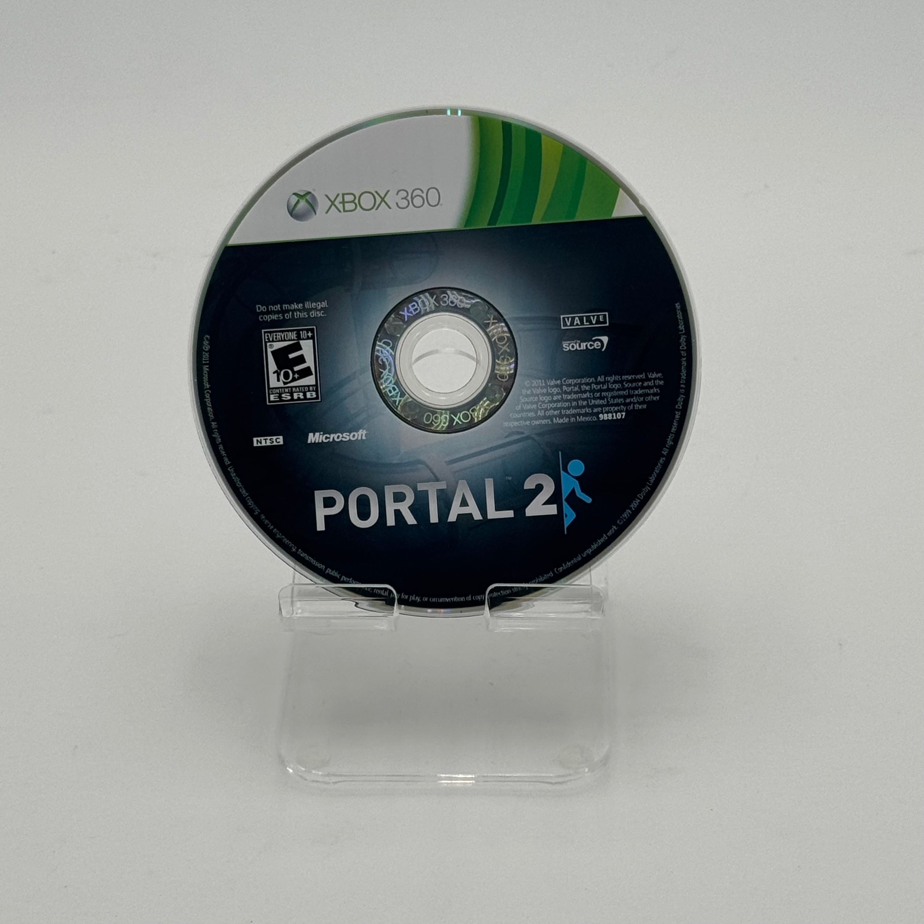 Xbox 360 Portal 2 Video Game - Black Case