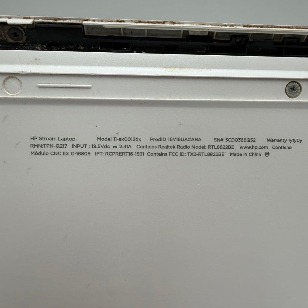 HP 11-ak0021dx Laptop White - Broken