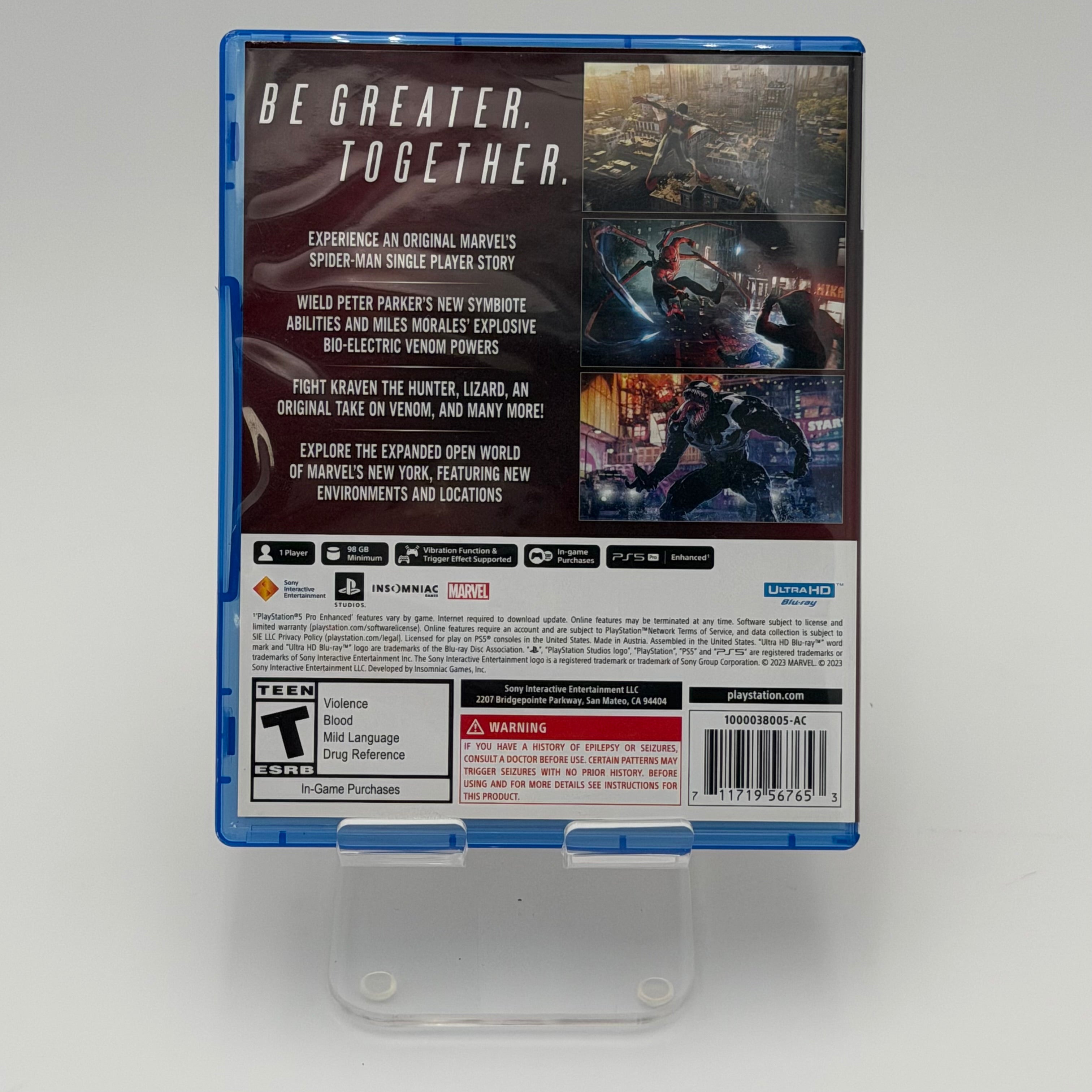 PlayStation 5 Marvel Spider-Man 2 Video Game - Used With Box