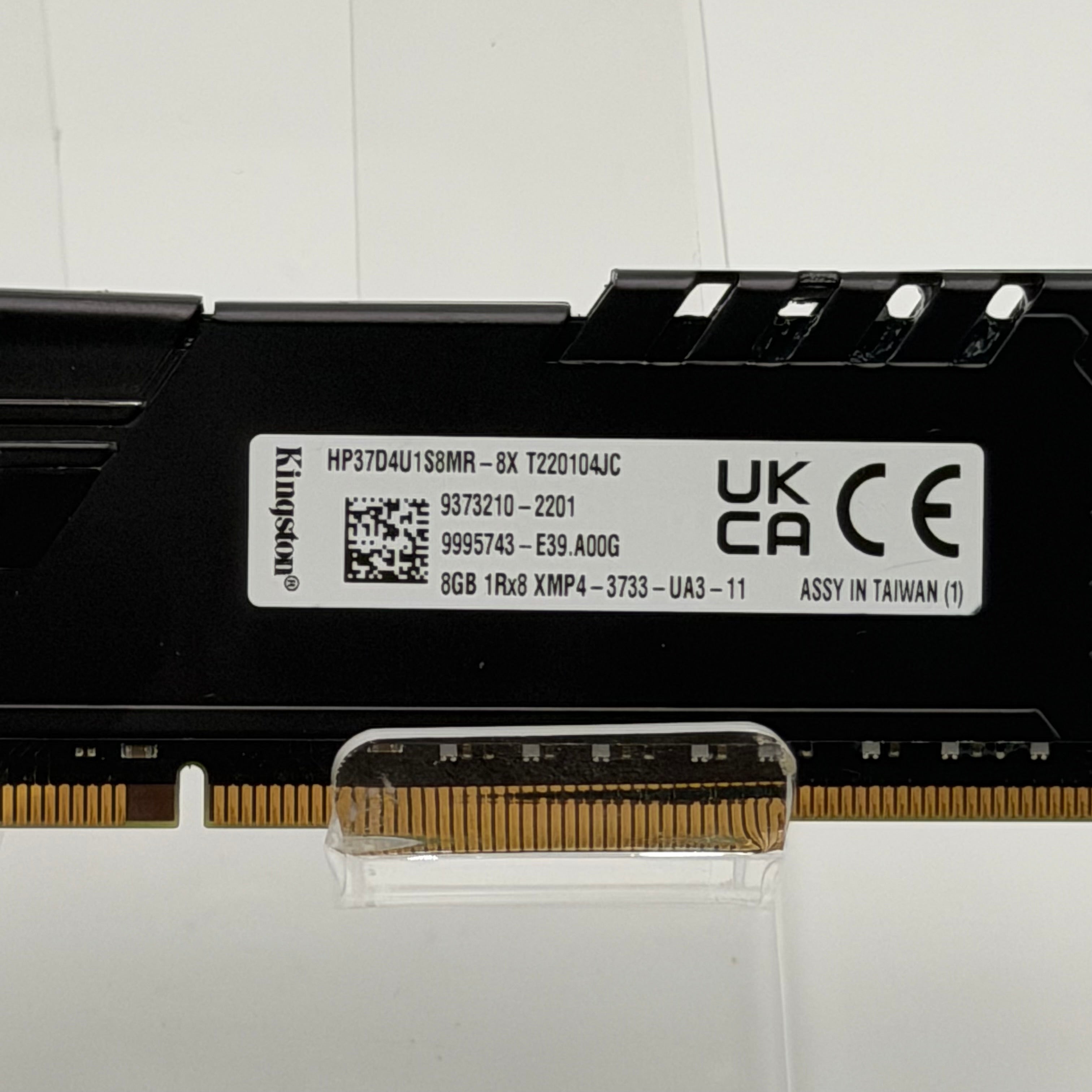 Kingston HyperX Fury 16GB (1x8GB) DDR4 3733MHz RAM Black HP37D4U1S8ME-8X