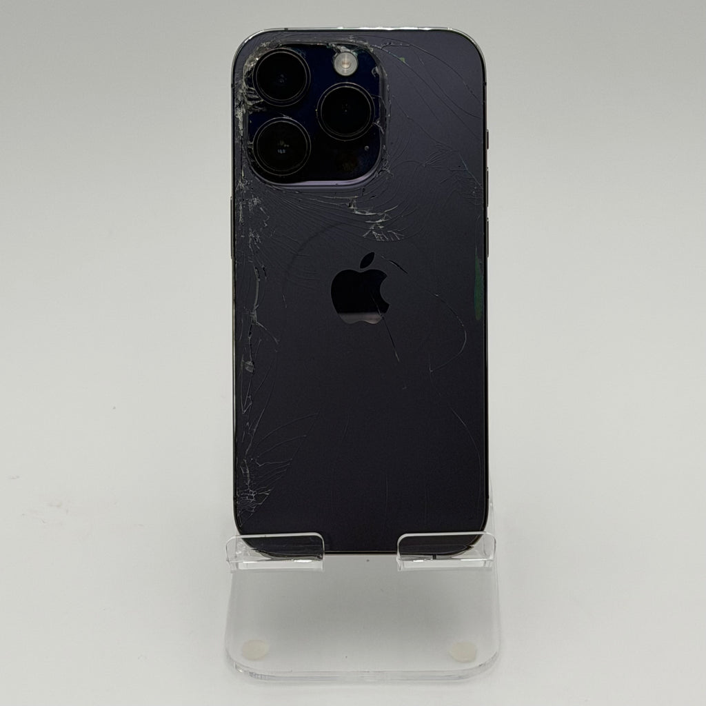 Apple iPhone 14 Pro 128GB Unlocked - Purple CRACKED BACK