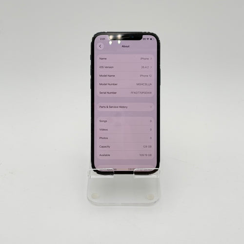 Broken Unlocked Apple iPhone 12 - 128GB - 79% BH - Cracked Back
