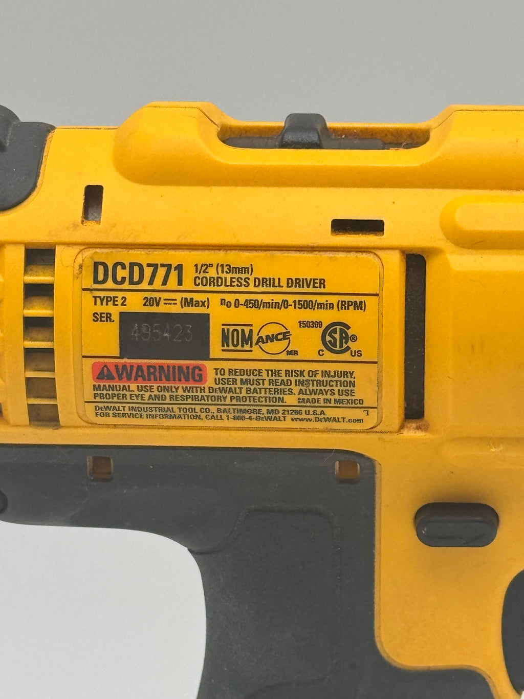 DeWalt DCD771 Drill Driver Used - A