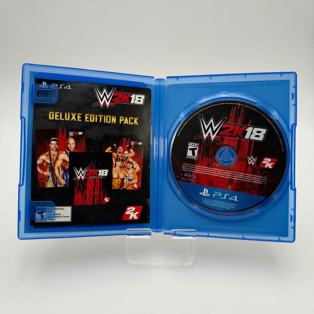WWE 2K18 Deluxe Edition - PlayStation 4 - Used - A - Blue
